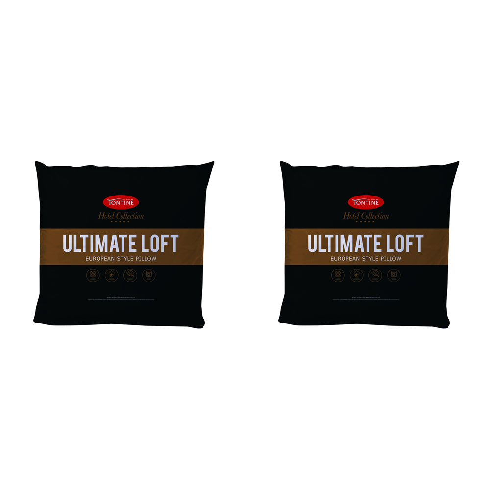 2PK Tontine Hotel Collection Ultimate Loft European Pillow - White