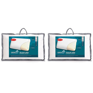 2PK Tontine Comfortech Talalay Latex Pillow Medium Height