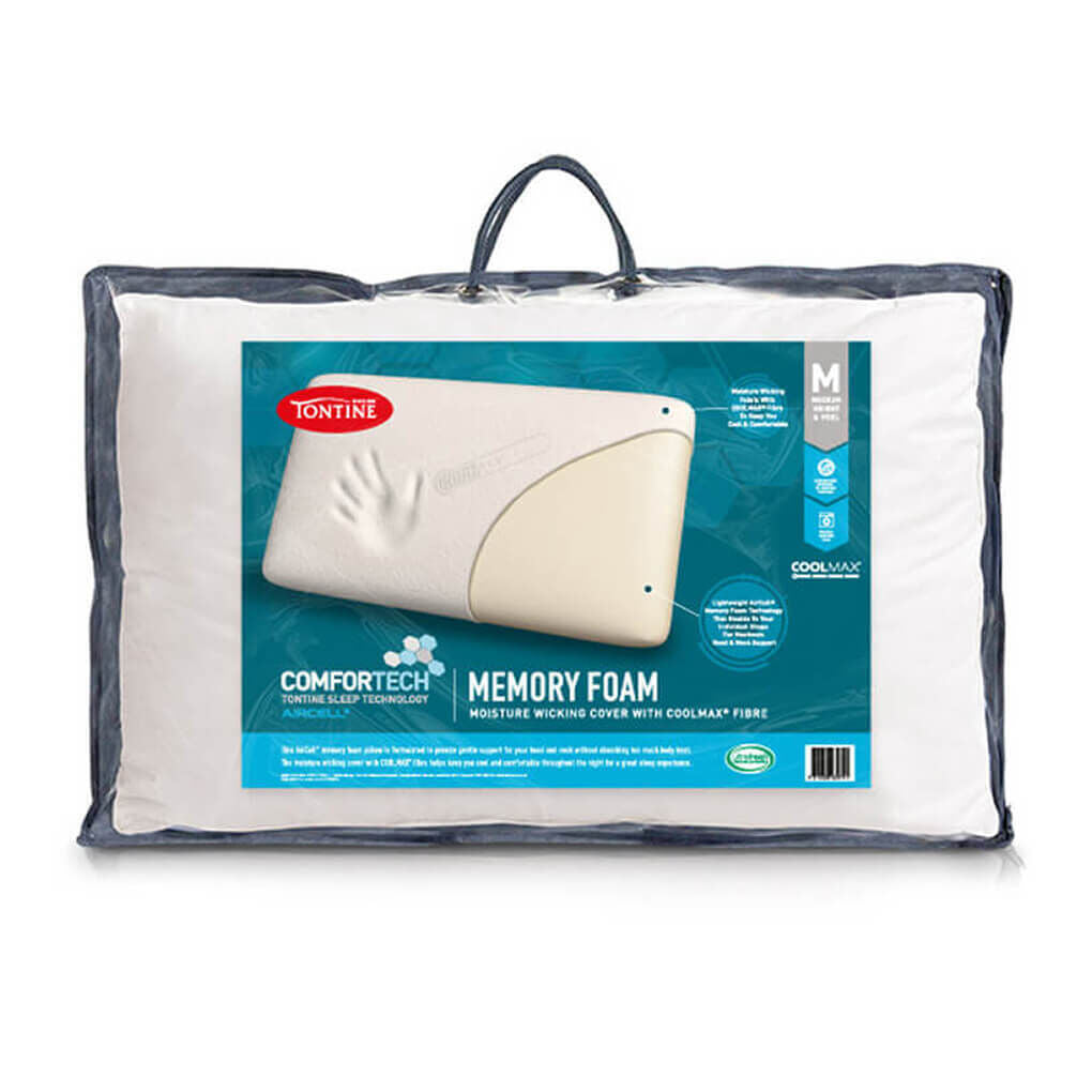 2PK Tontine Comfortech Coolmax Memory Foam Sleeping Pillow