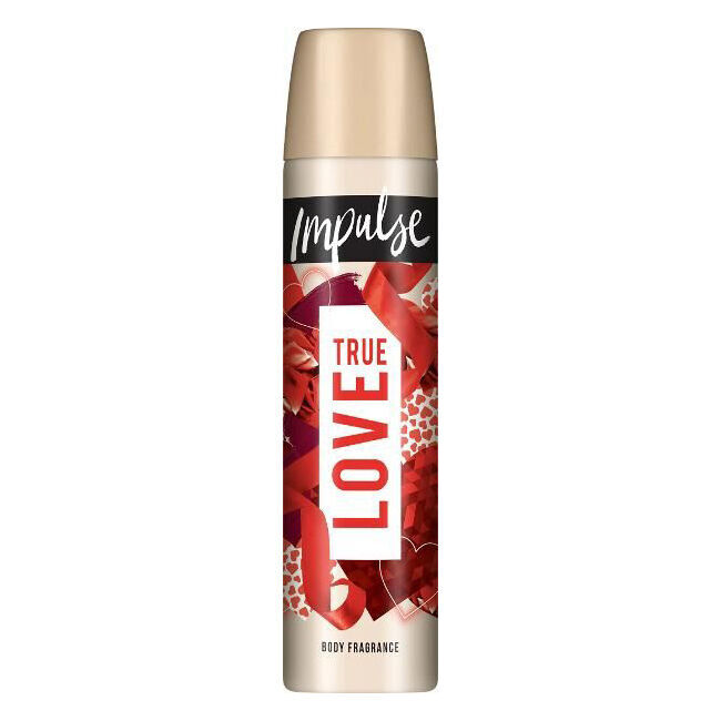 6PK Impulse True Love Body Spray Fragrance 75ml Mist For Women
