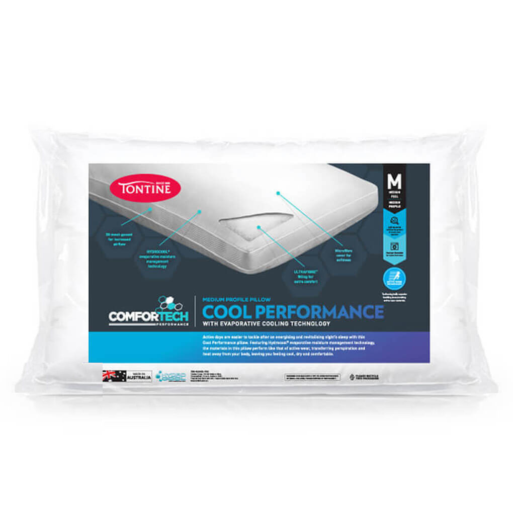 2PK Tontine Comfortech Cool Performance Sleeping Pillow - Medium