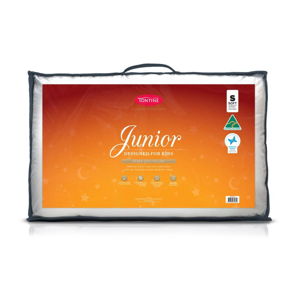 2PK Tontine Classic Comfort Junior Pillow Soft Low Profile