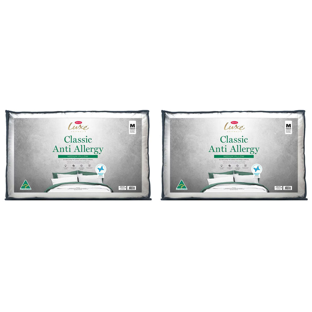 2PK Tontine Luxe Classic Anti Allergy Medium Pillow
