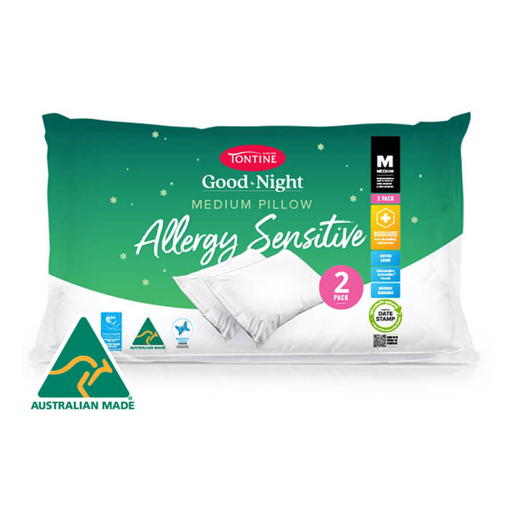 4pc Tontine Good Night Allergy Pillow Medium Profile