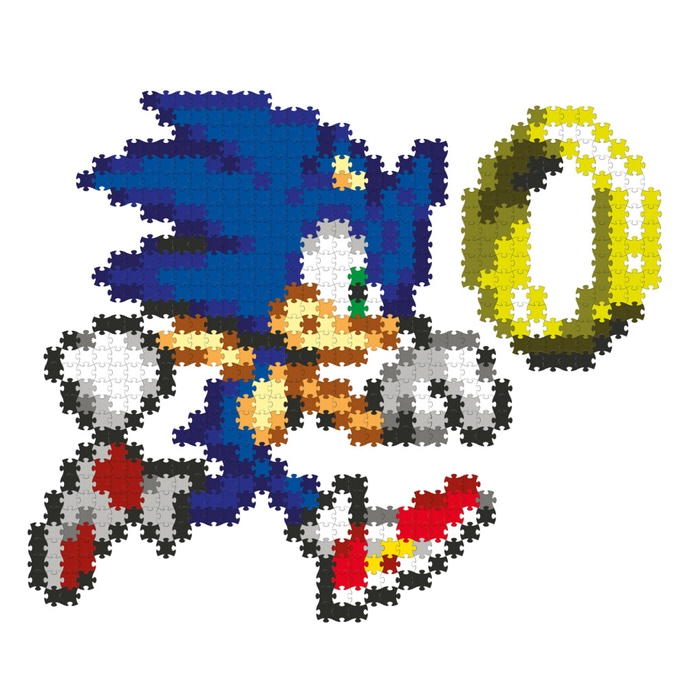 750pc Jixelz Remix Sonic the Hedgehog + Ring Jigsaw Puzzle Set 8y+