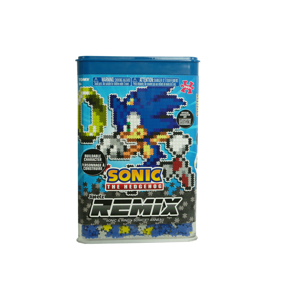 750pc Jixelz Remix Sonic the Hedgehog + Ring and 750pc Shadow Puzzle Set 8y+