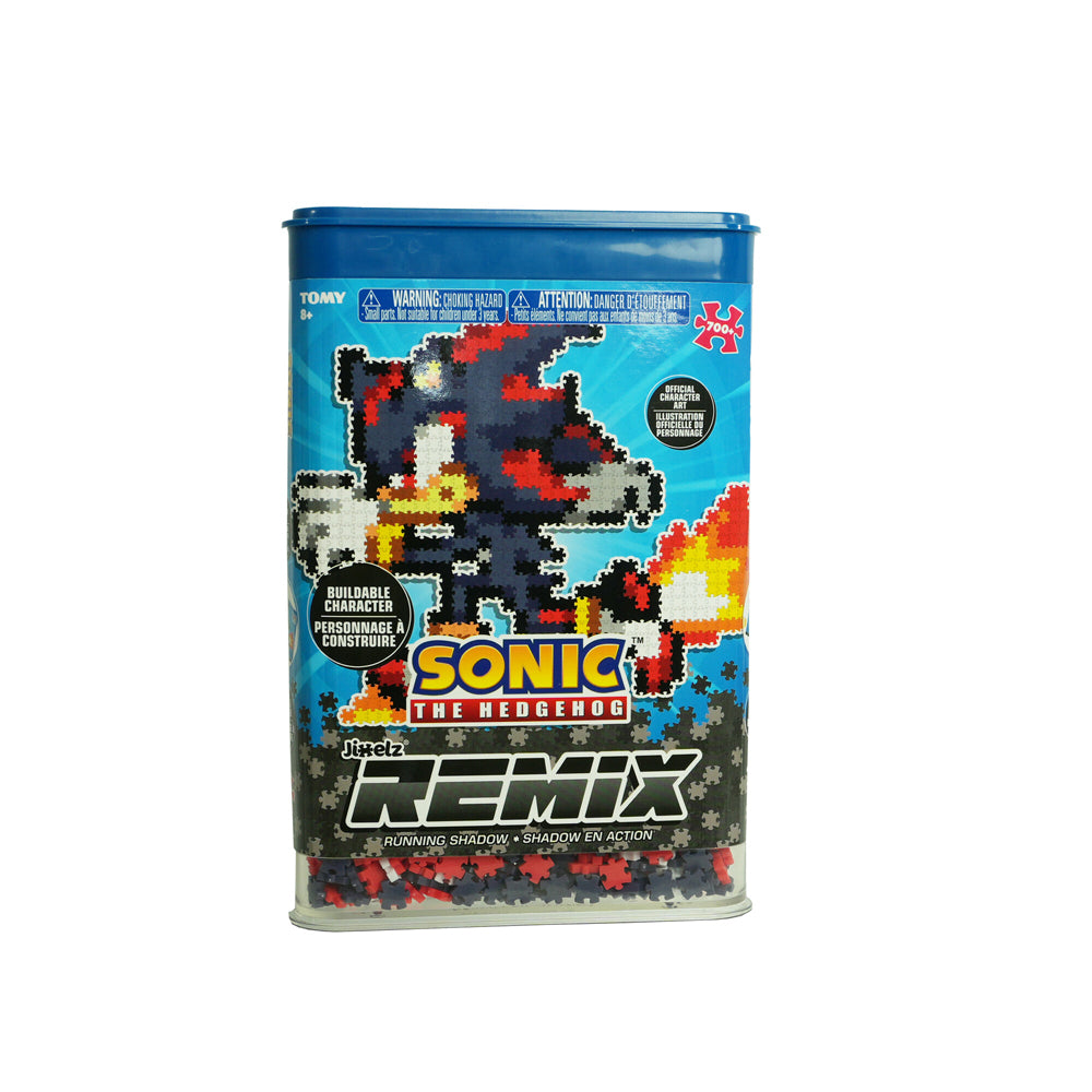 750pc Jixelz Remix Sonic the Hedgehog + Ring and 750pc Shadow Puzzle Set 8y+