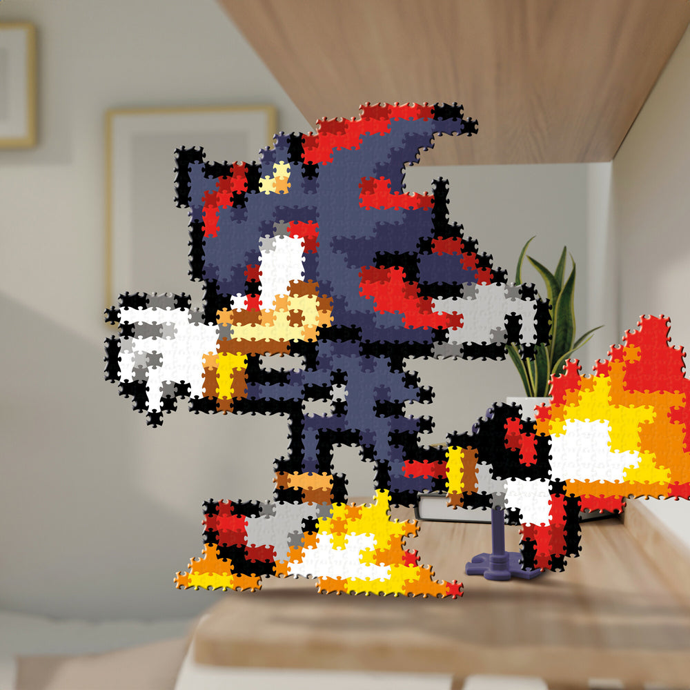 750pc Jixelz Remix Sonic the Hedgehog + Ring and 750pc Shadow Puzzle Set 8y+