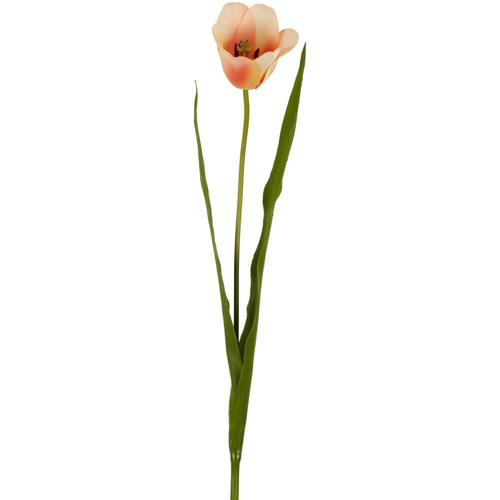 4PK Belle Tulip Real Touch Stem Artificial Flower Plant 73cm - Peach