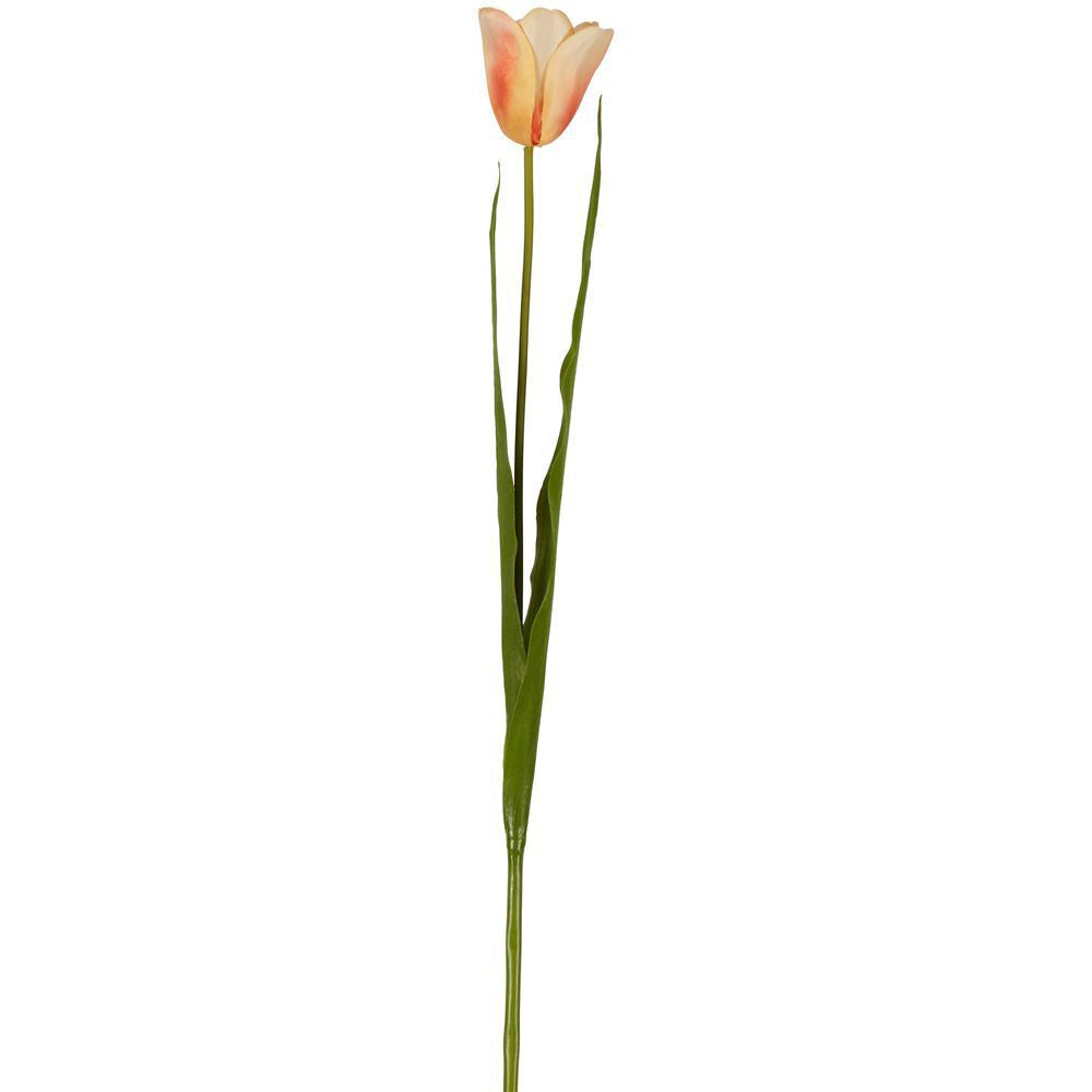 4PK Belle Tulip Real Touch Stem Artificial Flower Plant 73cm - Peach