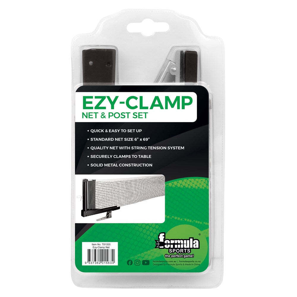Formula Sports Metal Ezy-Clamp Table Tennis Net & Post Set