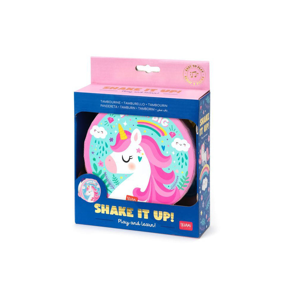 Legami Shake It Up Unicorn Tambourine Musical Instrument Kids/Children