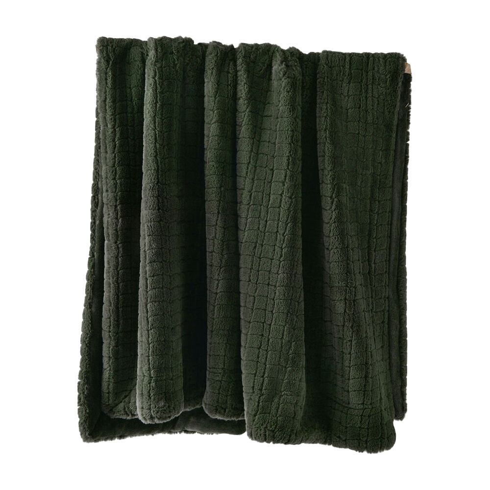 Bianca Tambar Throw Rug Faux Fur Sofa/Bed Decor 170x130cm Forest Green