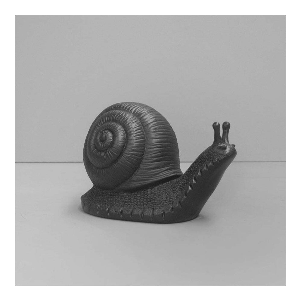 2PK White Moose Resin Table Snail Home/Garden Decor - Black