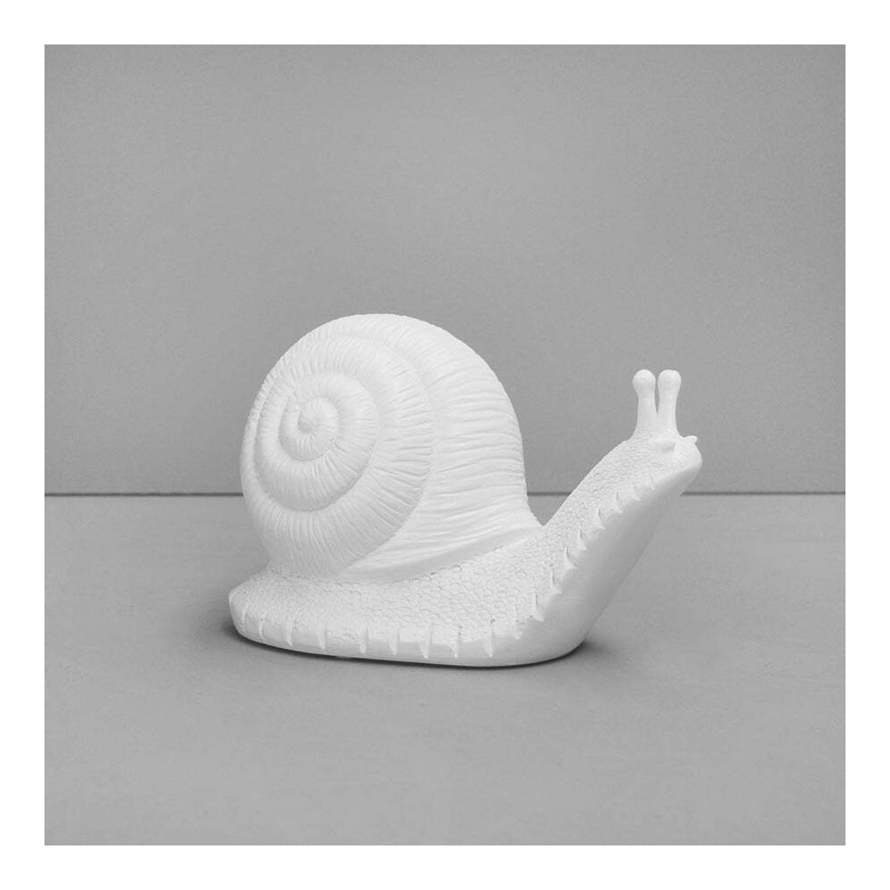 2PK White Moose Resin Table Snail Home/Garden Decor - White