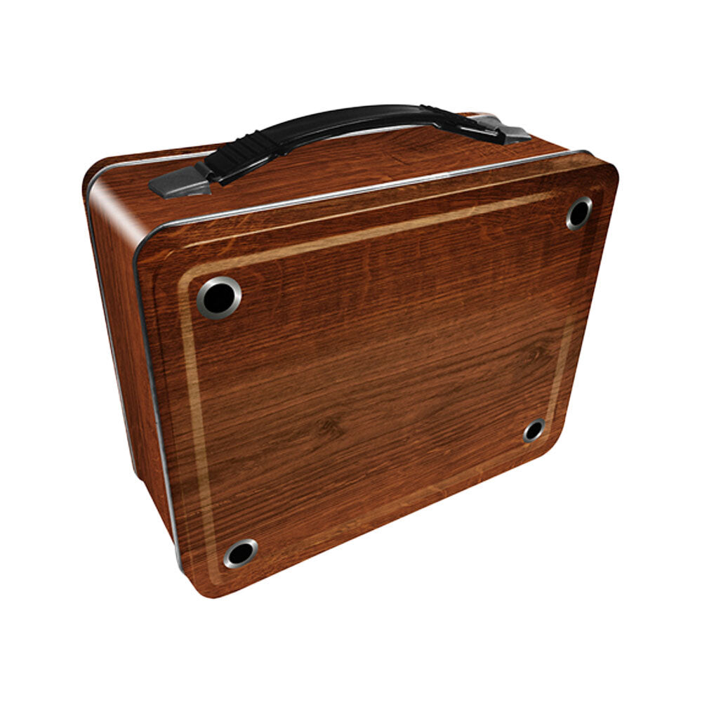 Aquarius 22cm Turntable Tin Fun Box Storage w/ Carry Handle - Brown