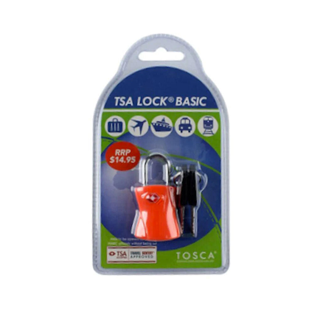 2PK Tosca TSA Approved Luggage Bag Lock With Keys - Orange