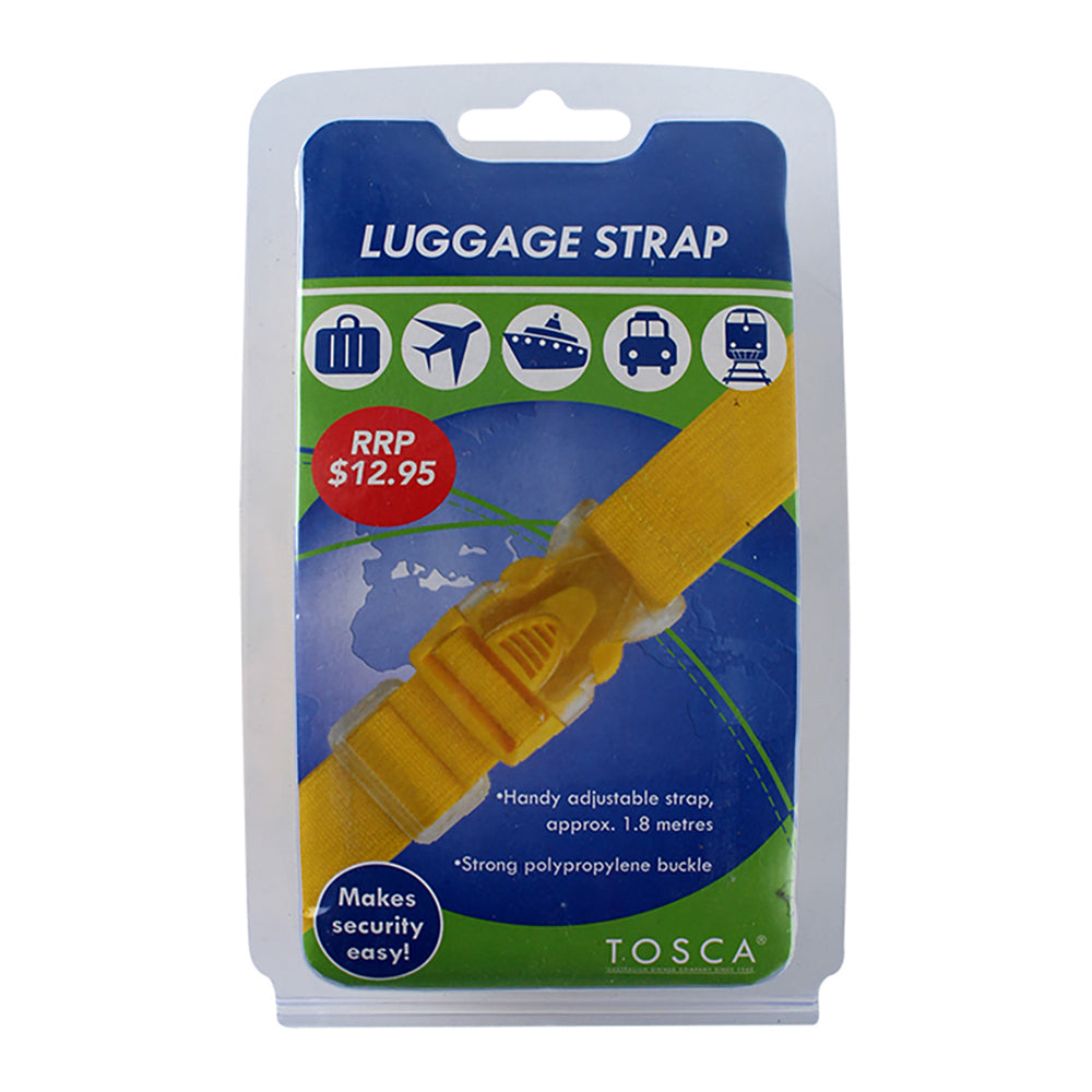 2PK Tosca 1.8m Adjustable Luggage Security Strap - Yellow