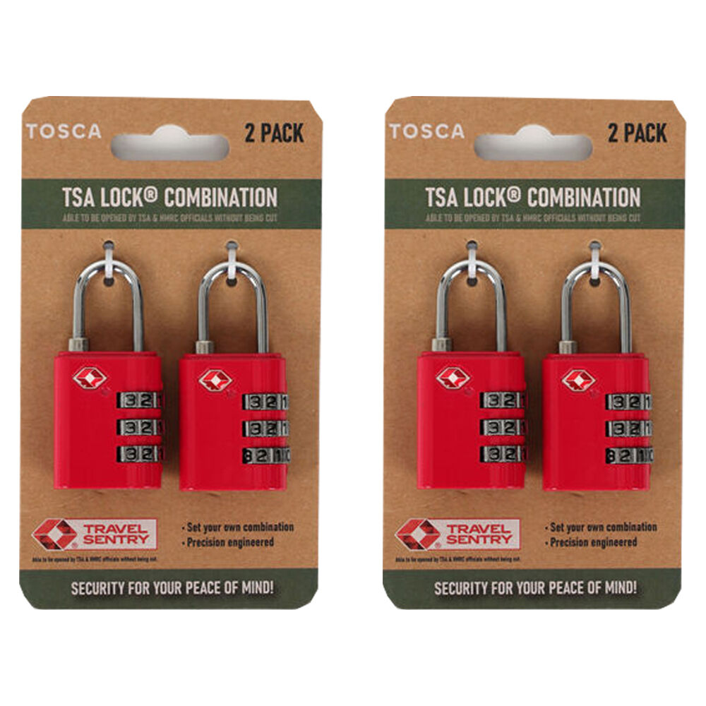 4pc Tosca Travel Luggage Suitcase TSA Combination Lock Pink