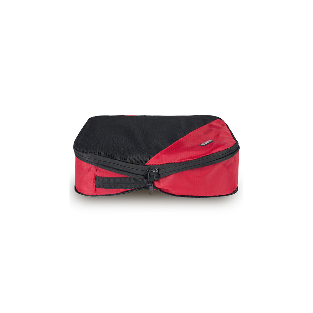 2PK 2pc Compression Cube Men Travel Luggage Organisers - Red