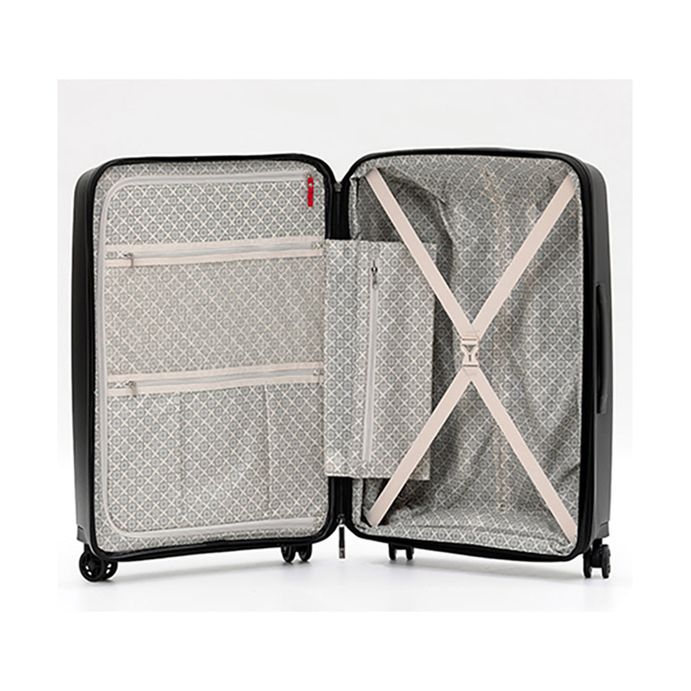 3pc Tosca Space X 20" Carry On 25/29" Trolley Case Set - Black