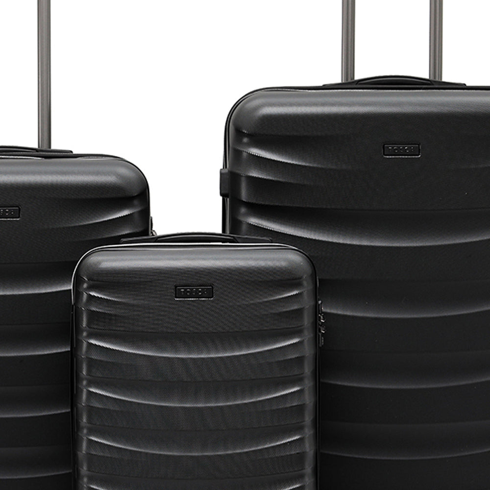 3pc Tosca Interstellar Wheeled Suitcase Luggage Set - Black