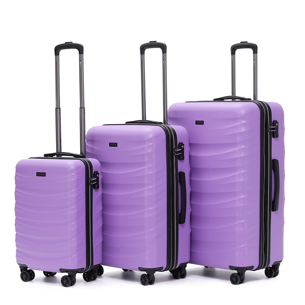 3pc Tosca Interstellar Wheeled Suitcase Luggage Set - Violet