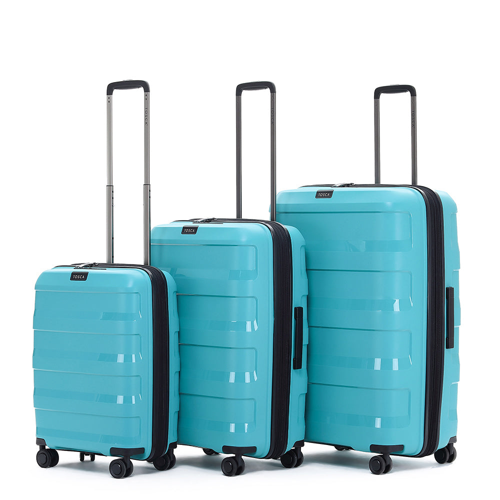3pc Tosca Comet Wheeled Suitcase Luggage Set - Teal