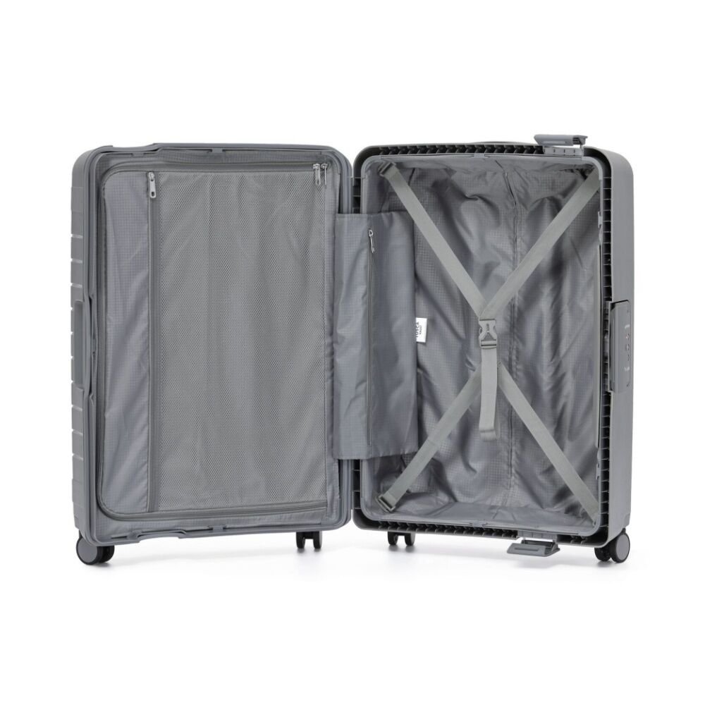 3pc Tosca Vault Hard Shell Travel Luggage Suitcase Set Lockable 54/67/77cm Grey