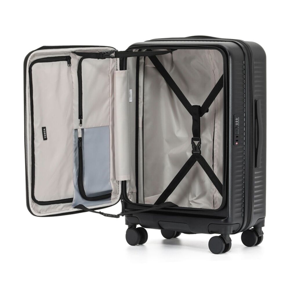 Tosca Zen Medium Suitcase Travel Luggage W/ Wheels & Combination Lock 65cm Black