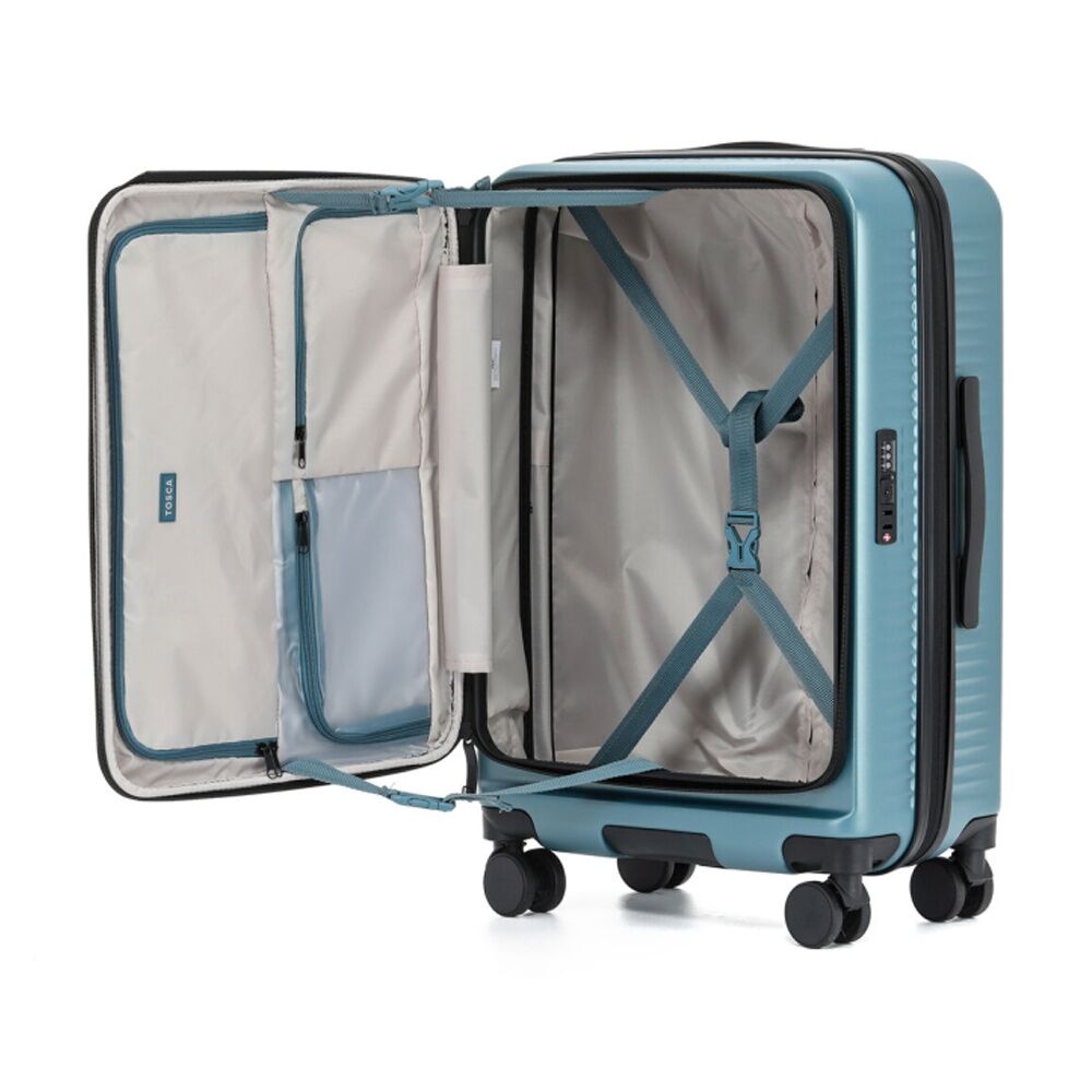 Tosca Zen Medium Suitcase Travel Luggage W/ Wheels & Combination Lock 65cm Slate