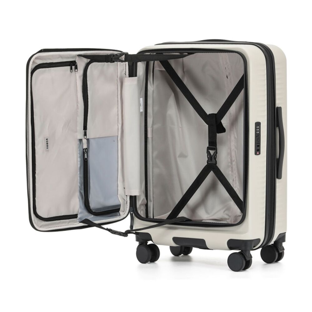 Tosca Zen Medium Suitcase Travel Luggage W/ Wheels & Combination Lock 65cm Stone