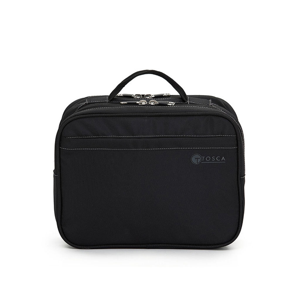 Tosca Deluxe Toiletry Travel Organiser Bag 13 - Black