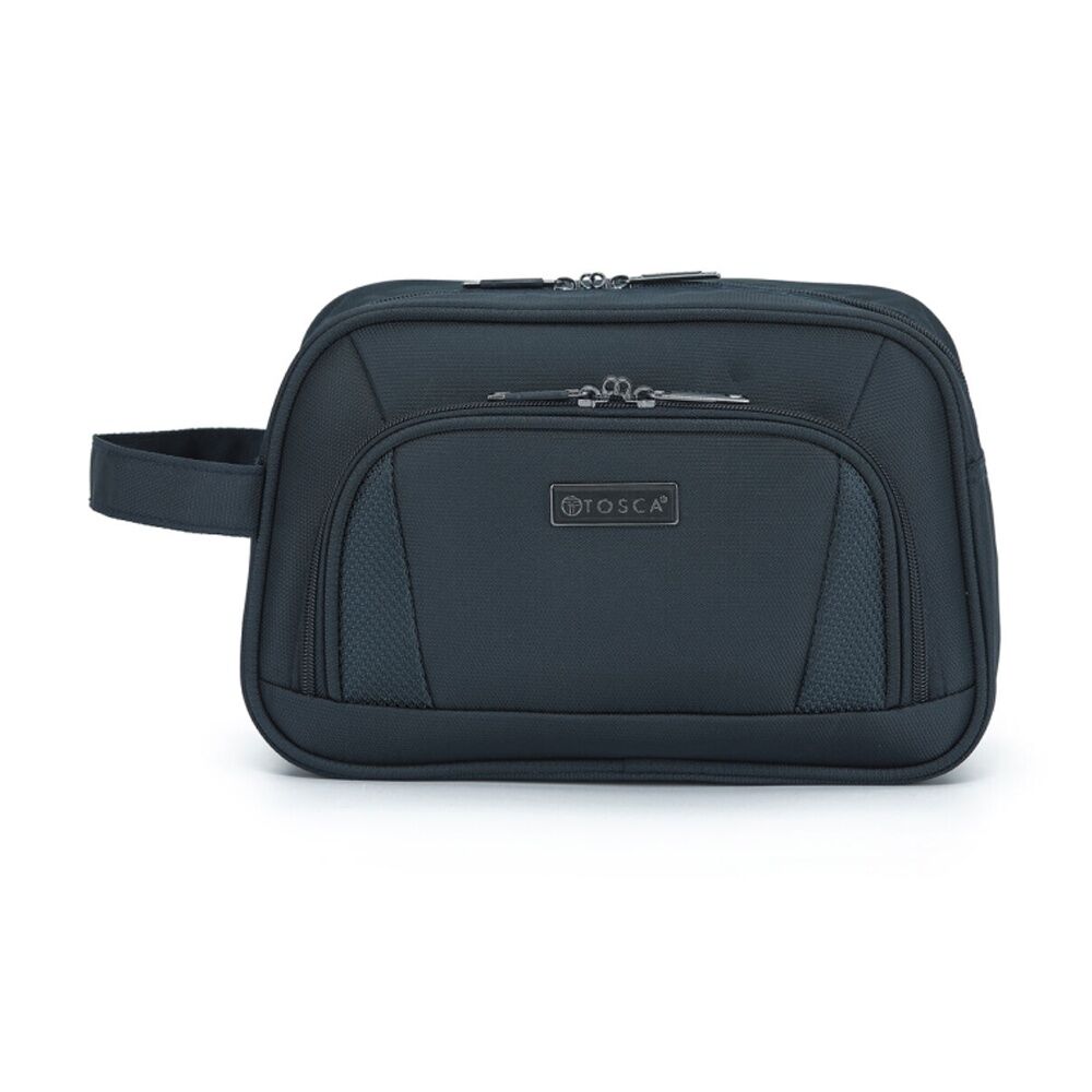2PK Tosca Oakmont Wetpack Travel Toiletry Pouch/Bag Wash Bag Navy