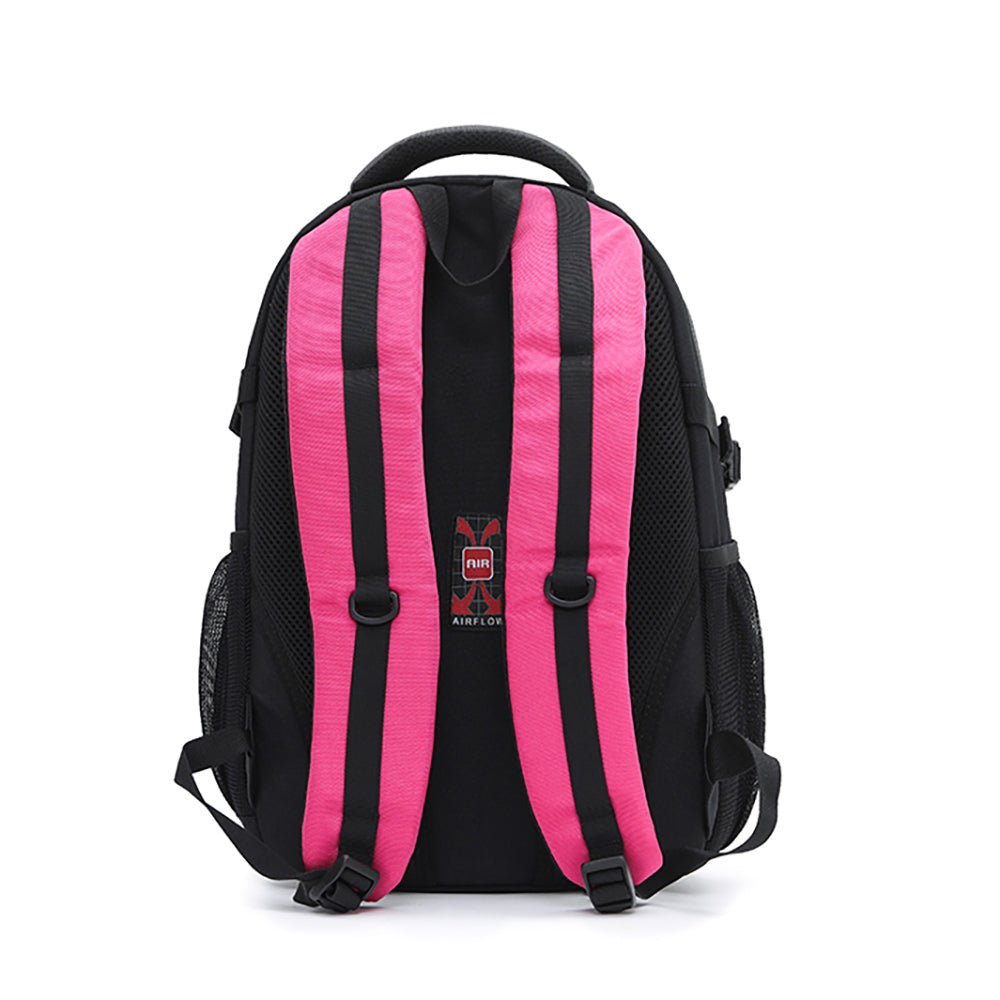 Tosca 20L/42x27x17cm Padded Multi Compartment Backpack - Grey/Pink