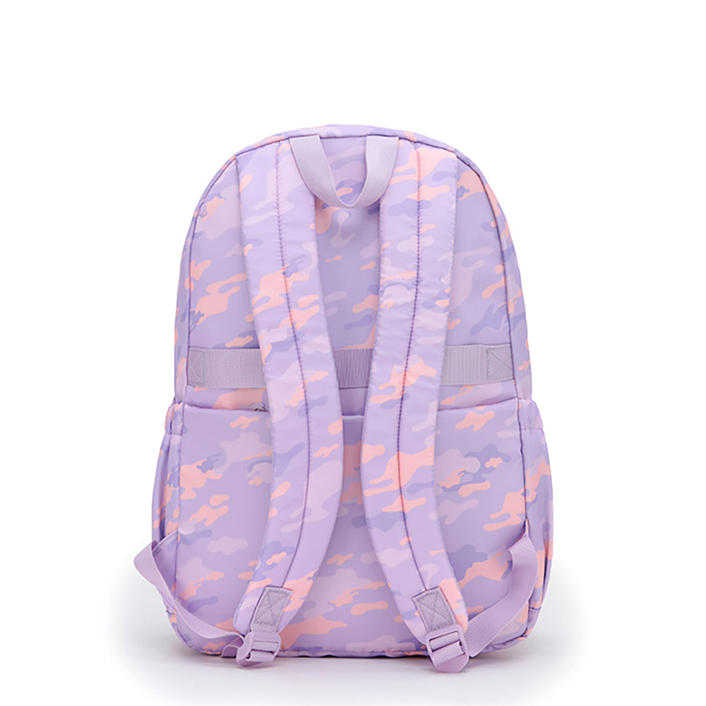 Tosca Camo Adjustable Kids School Backpack - Purple