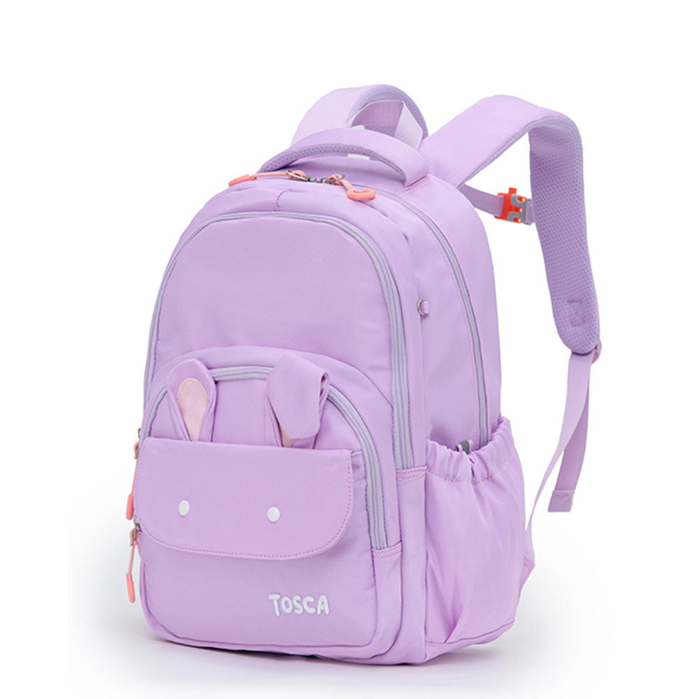 Tosca Kids Adjustable Bunny School Backpack - Purple