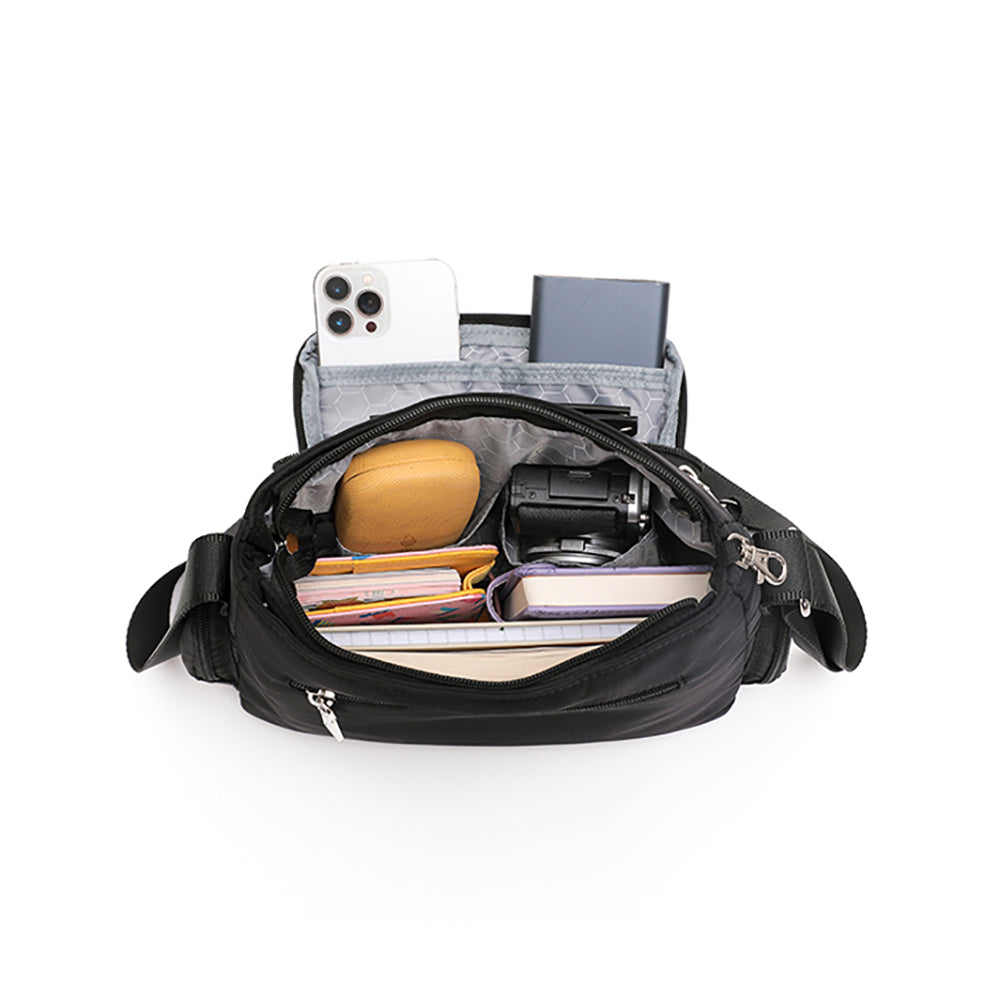 Tosca Anti-Theft RFID Blocking Shoulder Bag - Black