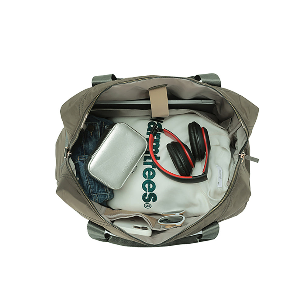 Tosca Shoulder Market/Work Commute Tote Bag Khaki Stich