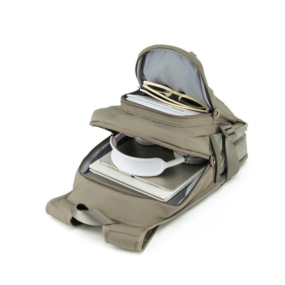 Tosca Anti-Theft RFID Blocking Travel Backpack 25x42cm - Taupe