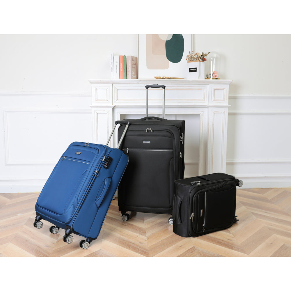 Tosca Transporter 30" Checked Trolley Luggage Suitcase - Blue