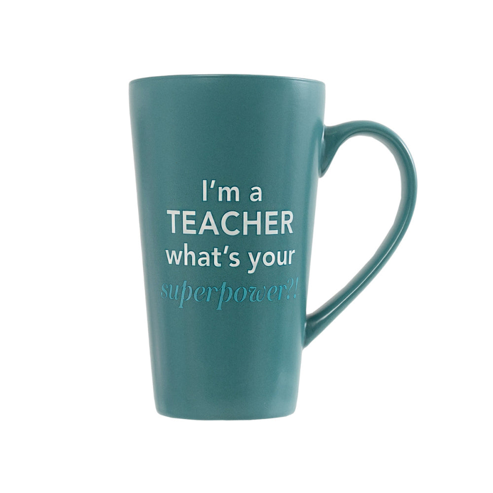 4PK Splosh Teacher Superpower Ceramic Mug w/ Handle 500ml - Teal
