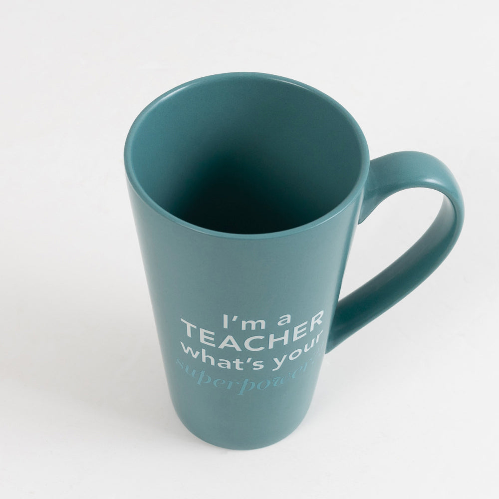 4PK Splosh Teacher Superpower Ceramic Mug w/ Handle 500ml - Teal