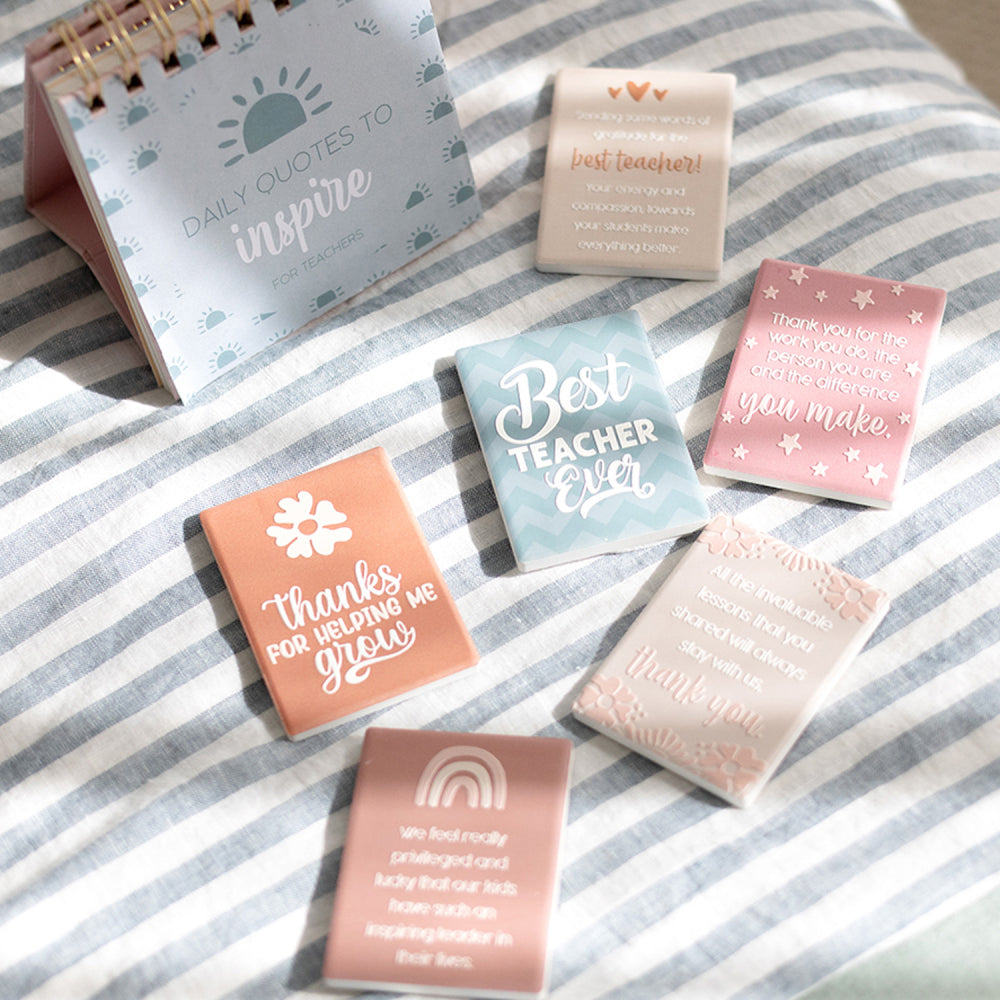 10PK Splosh Teacher Gratitude Ceramic Refrigerator Magnet 8cm