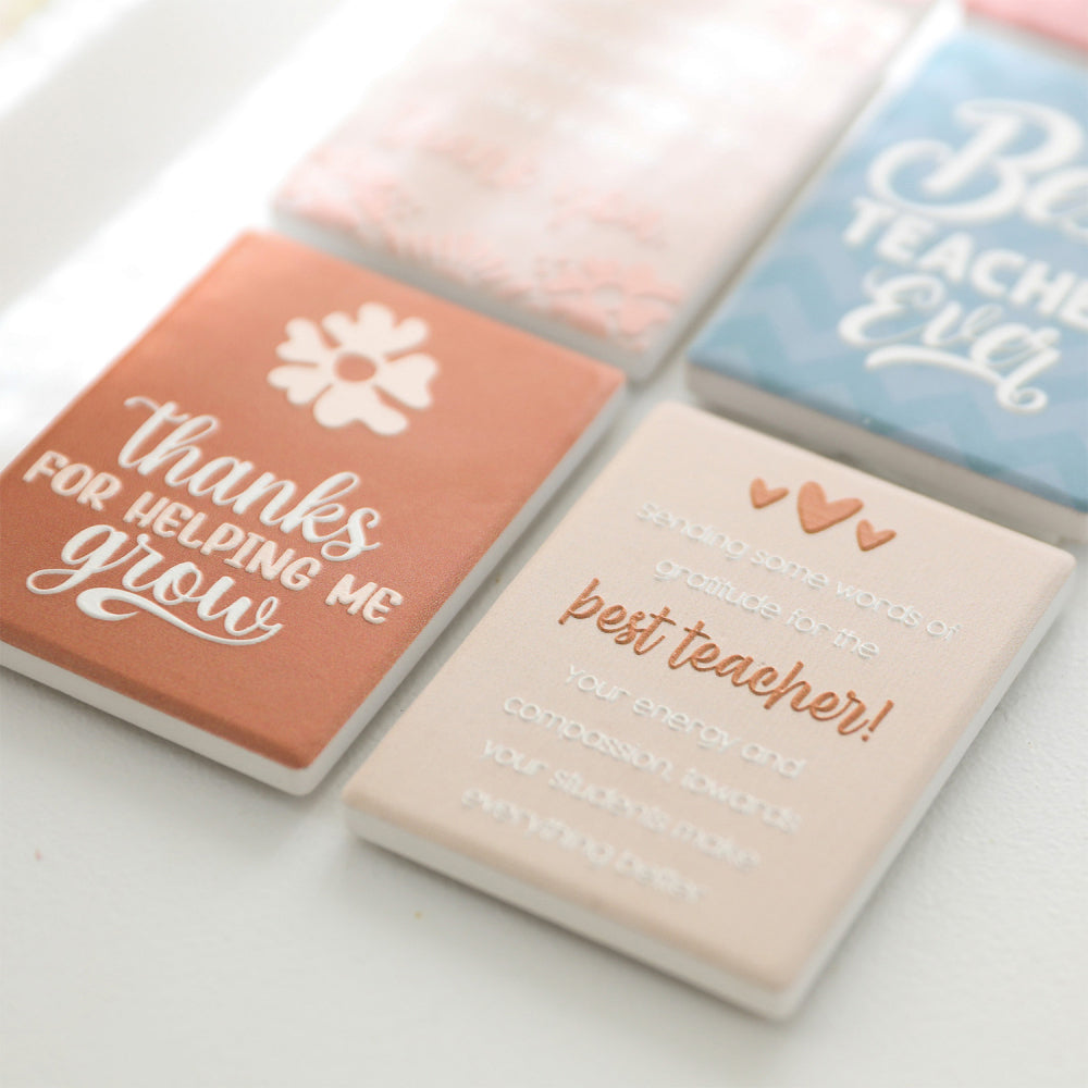 10PK Splosh Teacher Gratitude Ceramic Refrigerator Magnet 8cm