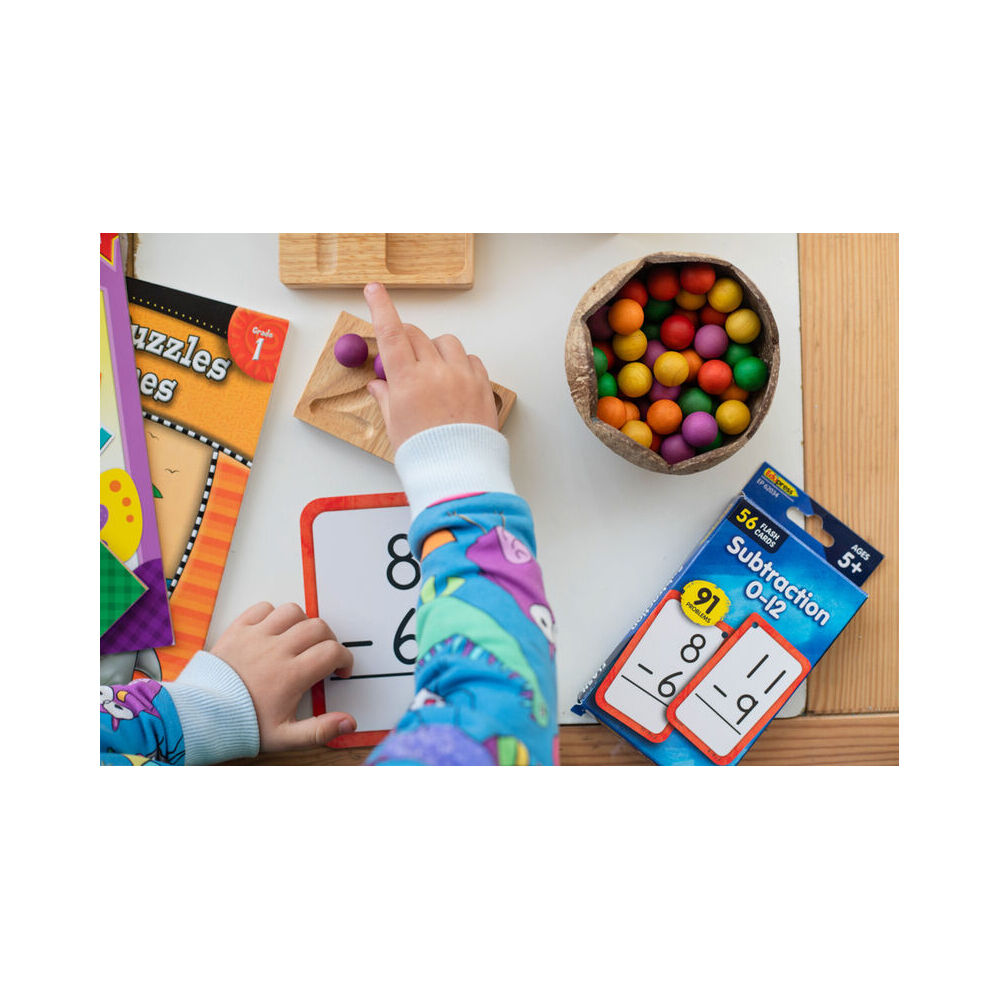 168pc Teacher Created Resources Subtraction 0-12 Math Flash Cards Kids 5y+