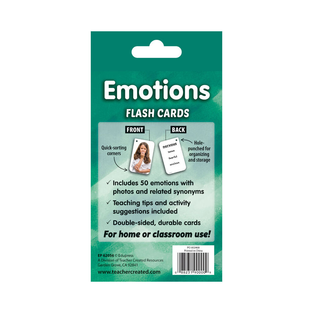 112pc Teacher Created Resources Emotions Flash Cards Kids/Children 5y+