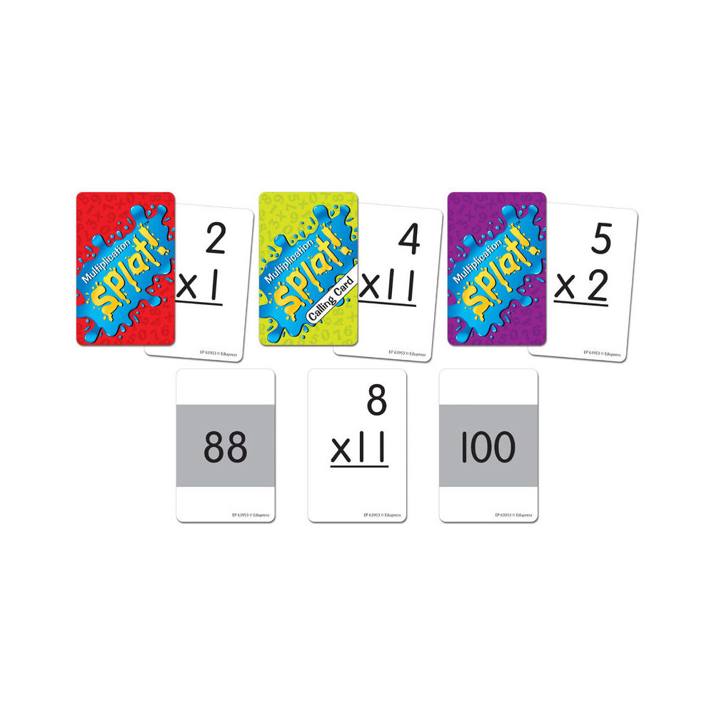 2PK Teacher Created Resources Multiplication Splat Flash Card Game Set 6y+