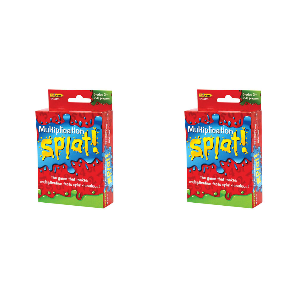 2PK Teacher Created Resources Multiplication Splat Flash Card Game Set 6y+