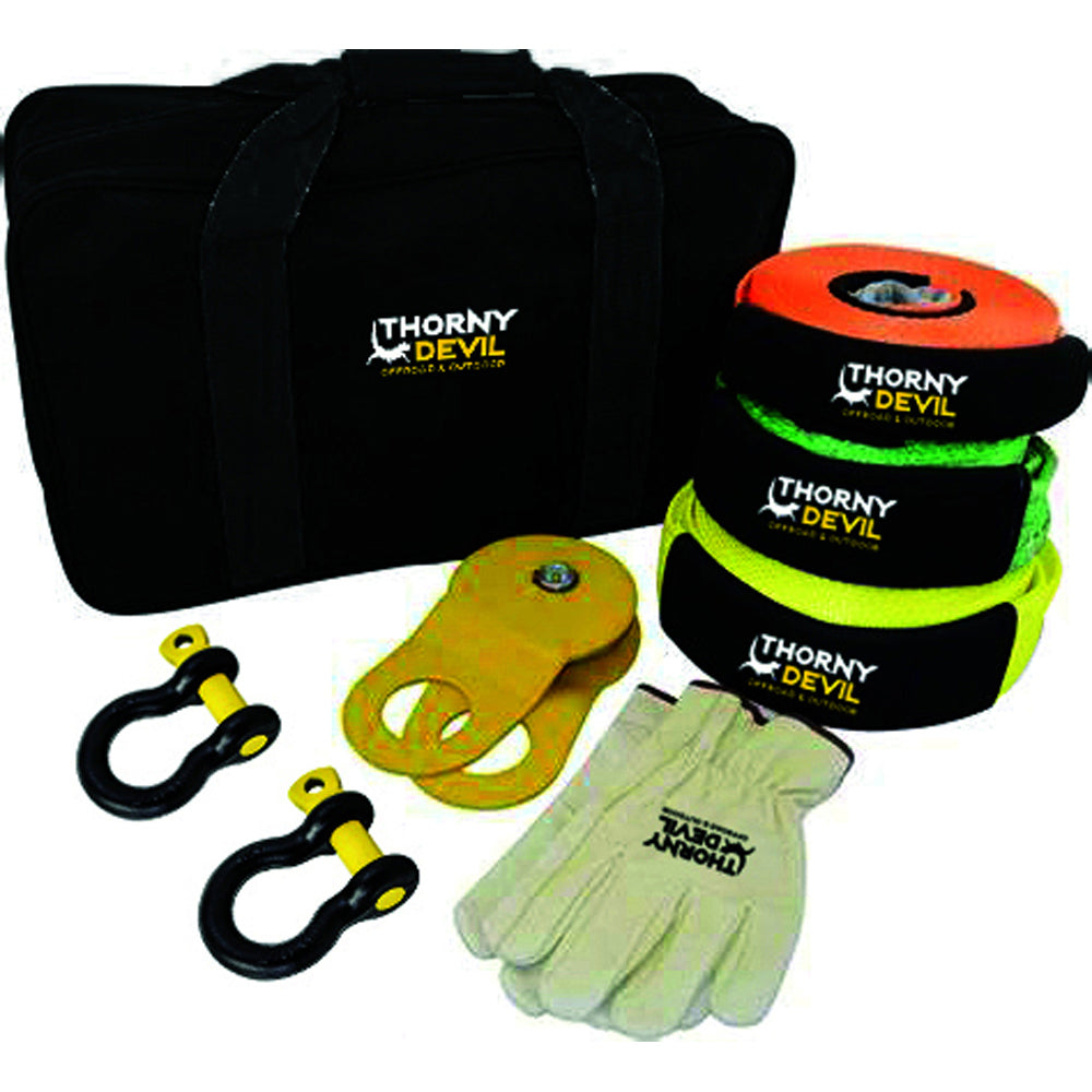 8pc Thorny Devil Off-Road Recovery Kit 8T Snatch & Accessories
